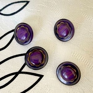 SOLD - Amethyst buttons